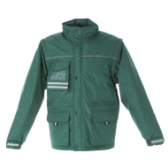 Giubbino unisex verde da personalizzare, con zip interna e cappuccio Japan