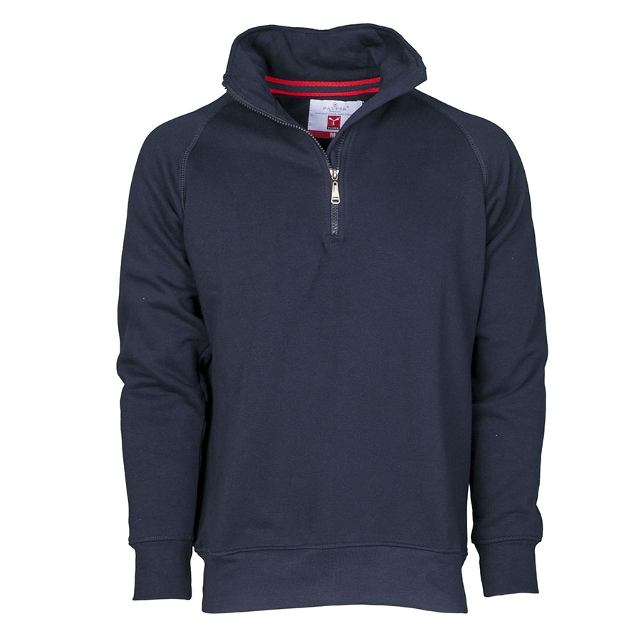 Felpa in cotone con ricamo logo e patch sulla manica di Felpa in cotone con ricamo logo e patch sulla manica di