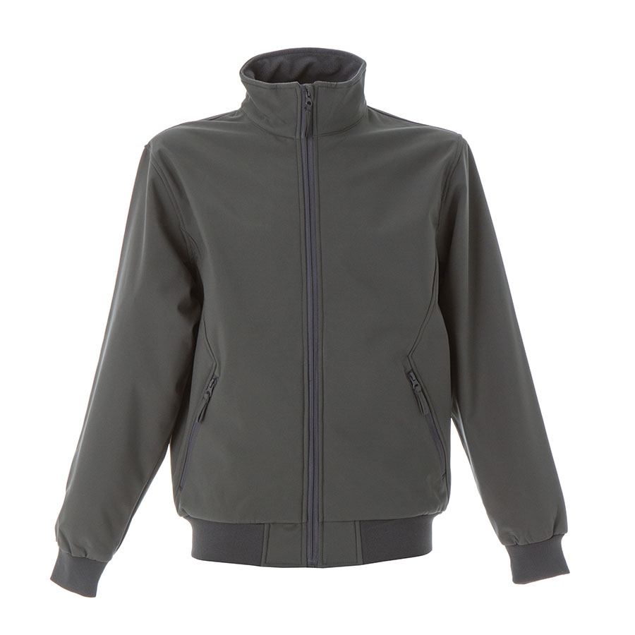 Soft Shell unisex grigio chiaro da personalizzare con zip lunga Lugano ...