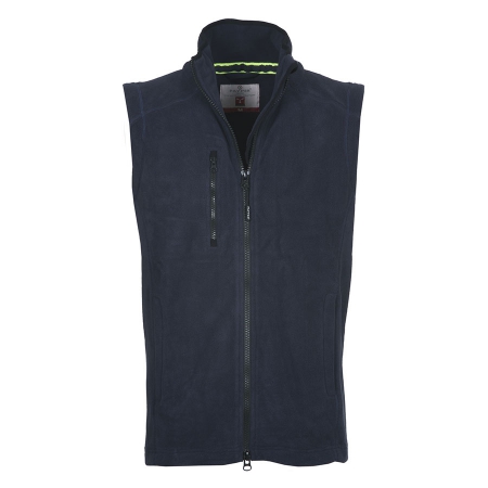 Gilet uomo blu navy senza maniche da personalizzare con zip lunga Easy