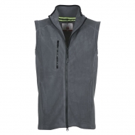 Gilet uomo grigio senza maniche da personalizzare con zip lunga Easy