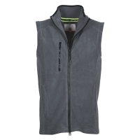 Gilet uomo grigio senza maniche da personalizzare con zip lunga Easy