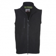 Gilet uomo nero senza maniche da personalizzare con zip lunga Easy