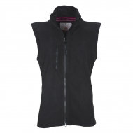 Gilet donna nero senza maniche da personalizzare con zip lunga Easy Lady