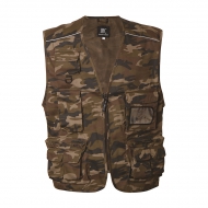 Gilet unisex camouflage verde da personalizzare, con mezza zip New Safari