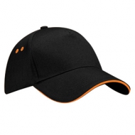 Cappellino nero/arancione 5 pannelli Ultimate Sandwich Peak