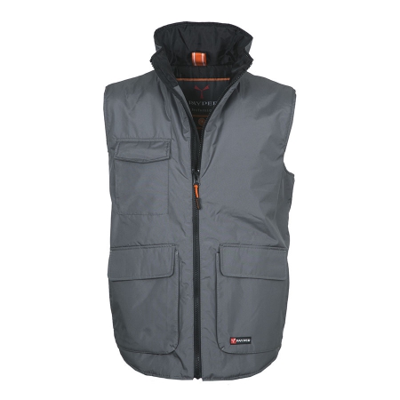 Gilet unisex grigio/nero da personalizzare, con due tasche frontali LOCK SYSTEM Wanted