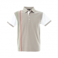 Polo unisex grigio chiaro da personalizzare, manica corta in jersey Strasburgo