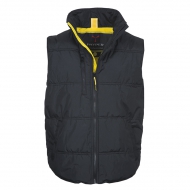 Gilet unisex imbottito nero/giallo da personalizzare, interno pile in contrasto Daytona