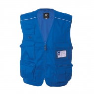 Gilet unisex blu royal da personalizzare, con mezza zip New Safari