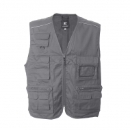 Gilet unisex grigio da personalizzare, con mezza zip New Safari