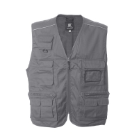 Gilet unisex grigio da personalizzare, con mezza zip New Safari