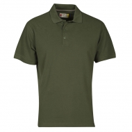 Polo uomo verde militare chiaro da personalizzare, manica corta con 3 bottoni in tinta Venice