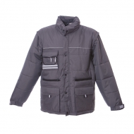 Giubbino unisex grigio da personalizzare, con zip lunga e cappuccio America