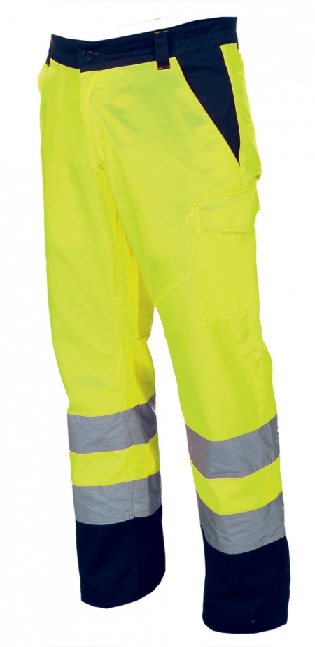Pantalone Work alta visibilità giallo/blu navy da personalizzare Charter