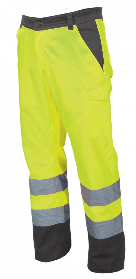 Pantalone Work alta visibilità giallo/grigio da personalizzare Charter