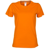 T-shirt donna arancione da personalizzare, girocollo manica corta Sunrise Lady