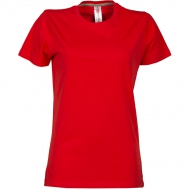 T-shirt donna rossa da personalizzare, girocollo manica corta Sunrise Lady