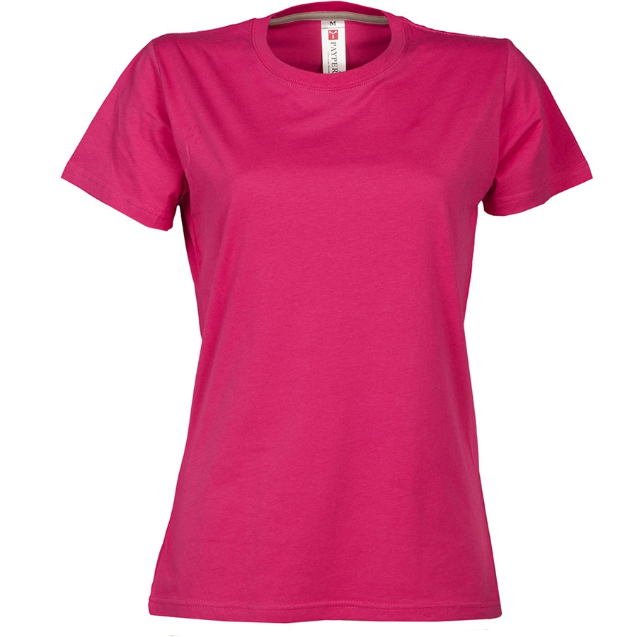 T-shirt donna fucsia da personalizzare, girocollo manica corta