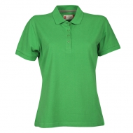 Polo donna verde prato da personalizzare, manica corta con 4 bottoni in tinta Venice Lady