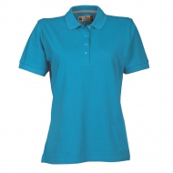 Polo donna blu atollo da personalizzare, manica corta con 4 bottoni in tinta Venice Lady