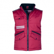 Gilet unisex bordeaux/nero da personalizzare, due ampie tasche frontali con zip Mig