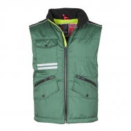 Gilet unisex verde/verde acido da personalizzare, due ampie tasche frontali con zip Mig