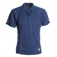 Polo tecnica-sportiva uomo blu navy da personalizzare, manica corta a tre bottoni Training