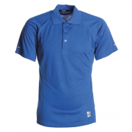 Polo tecnica-sportiva uomo blu royal da personalizzare, manica corta a tre bottoni Training