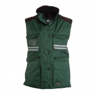 Gilet donna verde da personalizzare, con cappuccio staccabile e/o richiudibile nel colletto Flight Lady