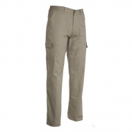 Pantalone estivo uomo kaki da personalizzare, con elastici laterali e passanti in vita Forest/Summer