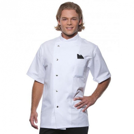 Giacca Chef bianca maniche corte da personalizzare Gustav