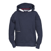 Felpa blu navy bambino da personalizzare con cappuccio a contrasto Colorado