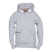 Felpa bianca bambino da personalizzare da personalizzare con cappuccio a contrasto Colorado Toppe e patch ricamate personalizzate