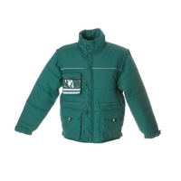 Giubbino unisex verde da personalizzare, con zip lunga New Scotland