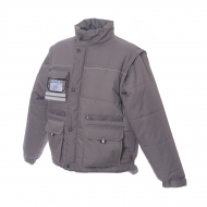 Giubbino unisex grigio da personalizzare, con zip lunga New Scotland