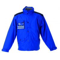 Giubbino unisex blu royal da personalizzare, con zip intera e cappuccio Monaco