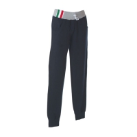 Pantalone in felpa unisex blu navy da personalizzare, con dettaglio tricolore Palermo