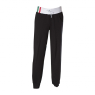 Pantalone in felpa unisex nero da personalizzare, con dettaglio tricolore Palermo