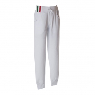 Pantalone in felpa unisex bianco da personalizzare, con dettaglio tricolore Palermo