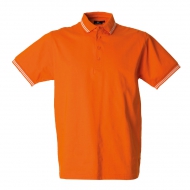 Polo uomo arancione da personalizzare, manica corta in jersey Maiorca