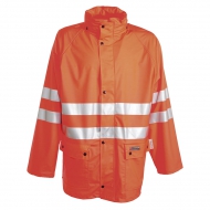 Giacca Work anti pioggia alta visibilità, arancione da personalizzare River Jacket