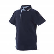 Polo blu navy bambino manica corta in jersey Rodi