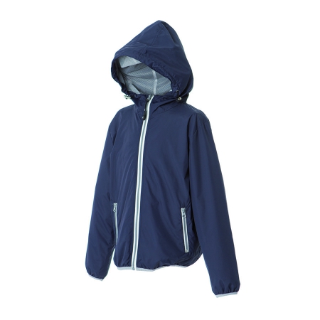 Giubbino estivo bambino blu navy da personalizzare, con cappuccio Madeira Boy