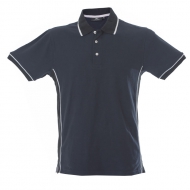 Polo blu navy unisex da personalizzare, manica corta in piqué Durban