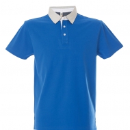 Polo blu royal unisex da personalizzare, manica corta in jersey Auckland