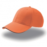 Cappello arancione/blu navy a personalizzare, con inserto a contrasto Sport Sandwich