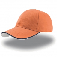 Cappellino arancione da personalizzare, con piping a contrasto in rilievo Zoom Piping Sandwich