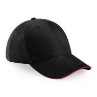 Cappellino nero/rosso da personalizzare Atheisure 6 panel
