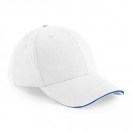 Cappellino bianco/blu royal da personalizzare Atheisure 6 panel